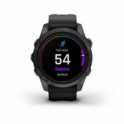 картинка Garmin Epix Pro (Gen 2) Sapphire, 42 мм, цвет корпуса угольно-серый, ремешок черного цвета от маркетплейса TEMA.shop 2