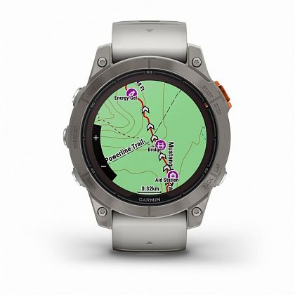 картинка Garmin Fenix 7 Pro Sapphire Solar, 47 мм, цвет корпуса серый с серо-оранжевым ремешком от маркетплейса TEMA.shop 5