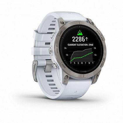 картинка Garmin Epix Pro (Gen 2) Sapphire, 47 мм, корпус белый, ремешок белого цвета от маркетплейса TEMA.shop 3