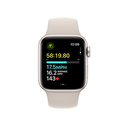 картинка Apple Watch SE 2023, 40 мм, цвет корпуса сияющая звезда, ремешок цвета сияющая звезда, размер S/M от маркетплейса TEMA.shop 8