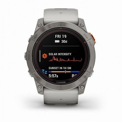 картинка Garmin Fenix 7X Pro Sapphire Solar, 51 мм, цвет корпуса серый, ремешок серо-оранжевого цвета от маркетплейса TEMA.shop 3