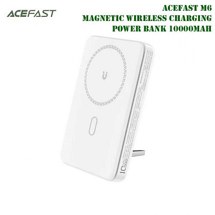 картинка AceFast M6 PWRup I Magnetic Wireless Charging Power Bank 10000mAh, Qi 15W, PD 20W, белый от маркетплейса TEMA.shop 1