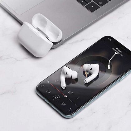 картинка Hoco EW05 Plus Active Noise Cancelling True Wireless BT Headset 3.5h Qi support, белый от маркетплейса TEMA.shop 7