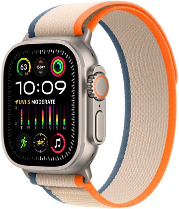 картинка Apple Watch Ultra GPS + Cellular, 49 мм, корпус из титана, ремешок белого цвета от маркетплейса TEMA.shop 1