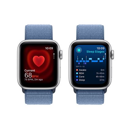 картинка Apple Watch SE 2023, 40 мм, цвет корпуса серебристый, ремешок серебристого цвета от маркетплейса TEMA.shop 6