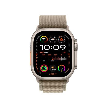 картинка Apple Watch Ultra 2 GPS + Cellular, 49 мм, корпус из титана, ремешок оливкового цвета, размер L от маркетплейса TEMA.shop 2