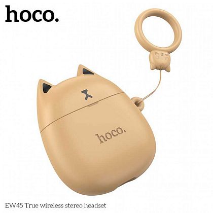 картинка Hoco EW45 Cute Cat BT5.3 TWS Headset карамельный кейс, 4h, белый от маркетплейса TEMA.shop 3