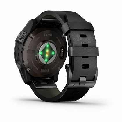картинка Garmin Epix Pro (Gen 2) Sapphire, 47 мм, цвет корпуса угольно-серый, ремешок черный кожанный от маркетплейса TEMA.shop 6