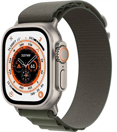 картинка Apple Watch Ultra GPS + Cellular, 49 мм, корпус из титана, ремешок зеленого цвета, размер L от маркетплейса TEMA.shop 1