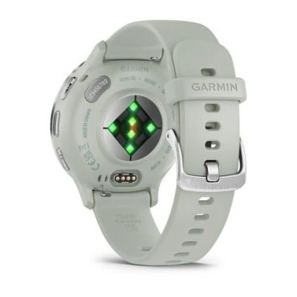 картинка Garmin Venu 3S, 41 мм, корпус и ремешок серо-зеленого цвета, безель серебристый от маркетплейса TEMA.shop 4