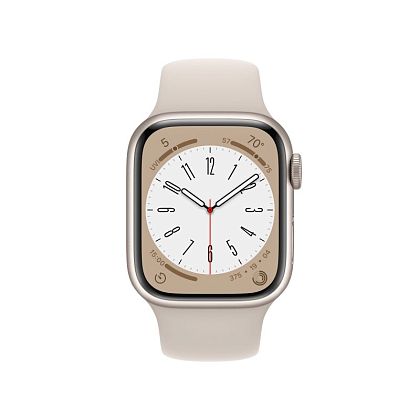 картинка Apple Watch Series 8, 41 мм, цвет корпуса сияющая звезда, ремешок цвета сияющая звезда, размер M/L от маркетплейса TEMA.shop 2