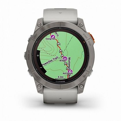 картинка Garmin Fenix 7X Pro Sapphire Solar, 51 мм, цвет корпуса серый, ремешок серо-оранжевого цвета от маркетплейса TEMA.shop 5