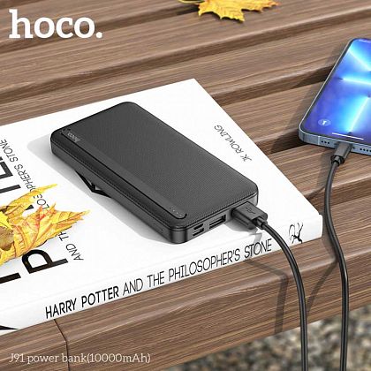 картинка Hoco J91 10000mAh Ultra-thin Power Bank, черный от маркетплейса TEMA.shop 4