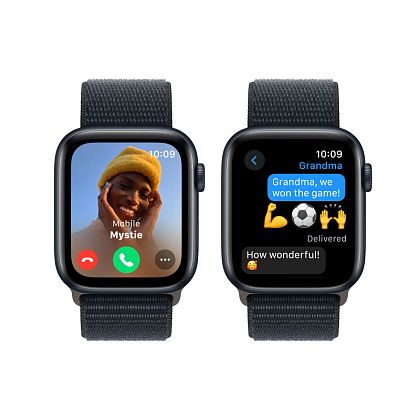 картинка Apple Watch SE 2023, 44 мм, цвет корпуса темная ночь, ремешок цвета темная ночь от маркетплейса TEMA.shop 3