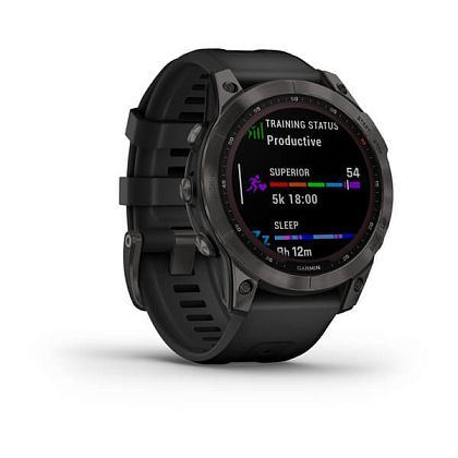 картинка Garmin Fenix 7 Sapphire Solar, 47 мм, цвет корпуса черный с черным ремешком от маркетплейса TEMA.shop 3