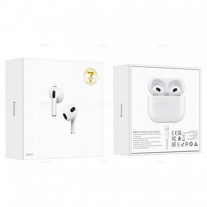 картинка Hoco EW43 True Wireless BT5.3 Headset, 7h, анимация, белый от маркетплейса TEMA.shop 2