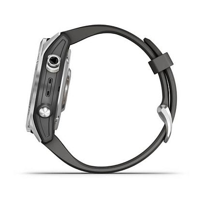 картинка Garmin Fenix 7S, 42 мм, цвет корпуса серебристый, ремешок графитового цвета от маркетплейса TEMA.shop 5