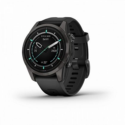 картинка Garmin Epix Pro (Gen 2) Sapphire, 42 мм, цвет корпуса угольно-серый, ремешок черного цвета от маркетплейса TEMA.shop 1