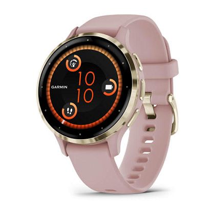 картинка Garmin Venu 3S, 41 мм, корпус и ремешок розового цвета, безель золотистый от маркетплейса TEMA.shop 1