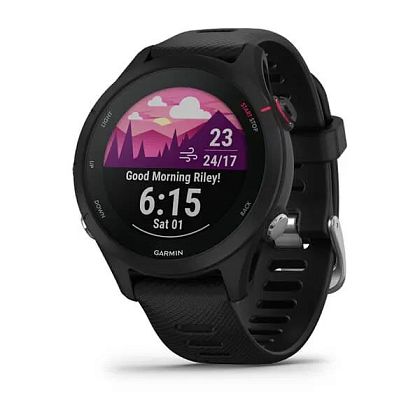 картинка Garmin Forerunner 255S Music, 41 мм, цвет корпуса черный с черным ремешком от маркетплейса TEMA.shop 1