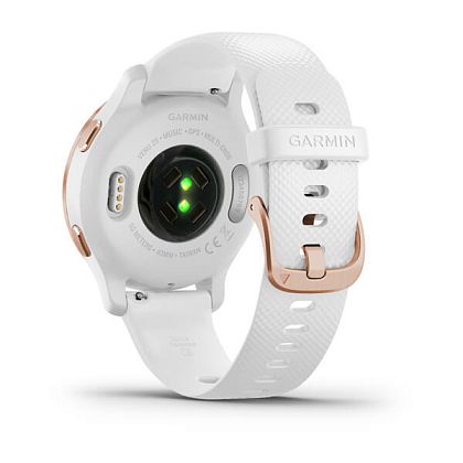 картинка Garmin Venu 2S, 40.4 мм, корпус и ремешок белого цвета, безель розове золото от маркетплейса TEMA.shop 6