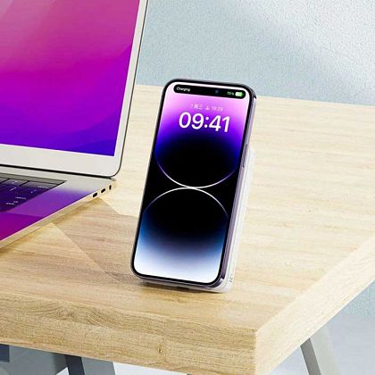 картинка AceFast M6 PWRup I Magnetic Wireless Charging Power Bank 10000mAh, Qi 15W, PD 20W, белый от маркетплейса TEMA.shop 6