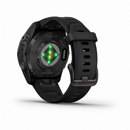 картинка Garmin Fenix 7S Pro Sapphire Solar, 42 мм, цвет корпуса угольно-серый, ремешок черного цвета от маркетплейса TEMA.shop 6