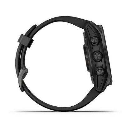 картинка Garmin Fenix 7S Solar, 42 мм, цвет корпуса черный, ремешок черного цвета от маркетплейса TEMA.shop 4