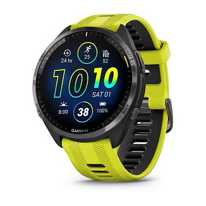 картинка Garmin Forerunner 965, 47.2 мм, цвет корпуса темно-серый с ремешком желто-черного цвета от маркетплейса TEMA.shop 1