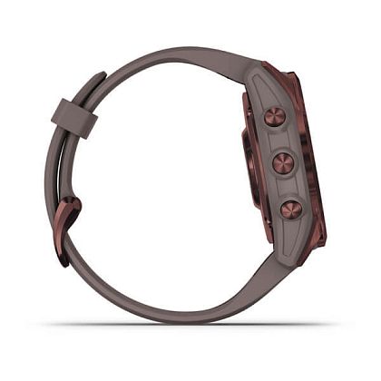 картинка Garmin Fenix 7S Sapphire Solar, 42 мм, цвет корпуса темно-бронзовый, ремешок светло-сланцевого цвета от маркетплейса TEMA.shop 4