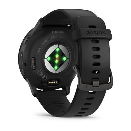 картинка Garmin Venu 3, 45 мм, корпус и ремешок черного цвета, безель серого цвета от маркетплейса TEMA.shop 3