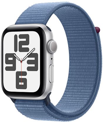 картинка Apple Watch SE 2023, 44 мм, цвет корпуса серебристый, ремешок серебристого цвета от маркетплейса TEMA.shop 1