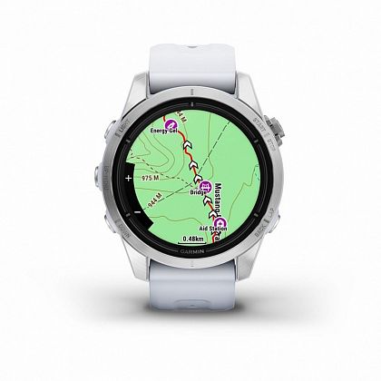 картинка Garmin Epix Pro (Gen 2) Standard, 42 мм, серебристый корпус, ремешок белого цвета от маркетплейса TEMA.shop 4