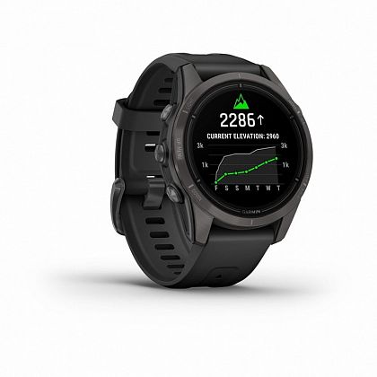картинка Garmin Epix Pro (Gen 2) Sapphire, 42 мм, цвет корпуса угольно-серый, ремешок черного цвета от маркетплейса TEMA.shop 3