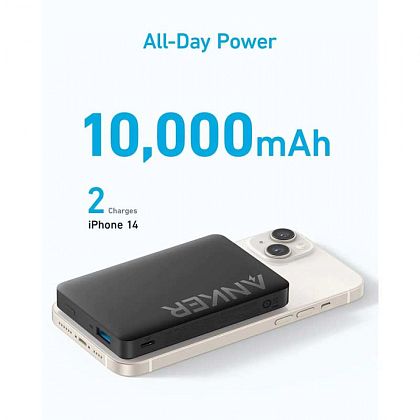 картинка Anker 334 MagGo Battery (PowerCore 10k) Power Bank, Qi 7.5W, PD20W, QC18W, черный от маркетплейса TEMA.shop 7