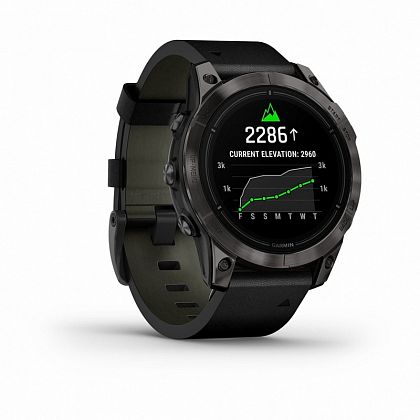 картинка Garmin Epix Pro (Gen 2) Sapphire, 47 мм, цвет корпуса угольно-серый, ремешок черный кожанный от маркетплейса TEMA.shop 3