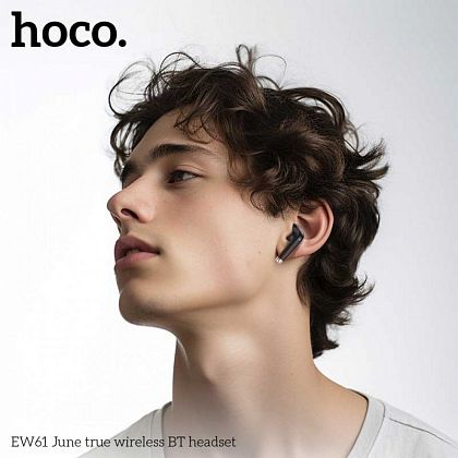 картинка Hoco EW61 June TWS BT 5.3 Headset, 7h, черный от маркетплейса TEMA.shop 3