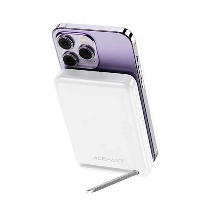 картинка AceFast M6 PWRup I Magnetic Wireless Charging Power Bank 10000mAh, Qi 15W, PD 20W, белый от маркетплейса TEMA.shop 5