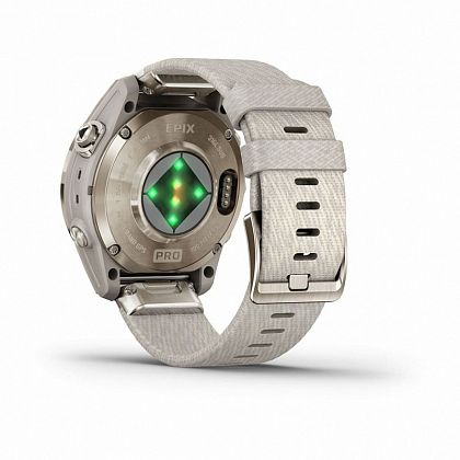 картинка Garmin Epix Pro (Gen 2) Sapphire, 42 мм, золотистый корпус, ремешко сливочного цвета от маркетплейса TEMA.shop 6