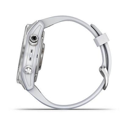 картинка Garmin Fenix 7S, 42 мм, цвет корпуса серебристый, ремешок белого цвета от маркетплейса TEMA.shop 6