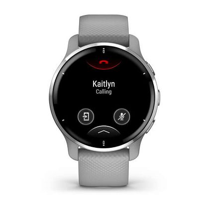 картинка Garmin Venu 2S, 40.4 мм, цвет корпуса и ремешок серого цвета, серебристый безель от маркетплейса TEMA.shop 2