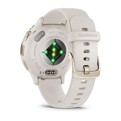картинка Garmin Venu 3S, 41 мм, корпус и ремешок цвета слоновая кость, безель золотистый от маркетплейса TEMA.shop 4