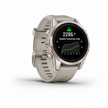 картинка Garmin Epix Pro (Gen 2) Sapphire, 42 мм, золотистый корпус, ремешок светло-песочного цвета от маркетплейса TEMA.shop 4