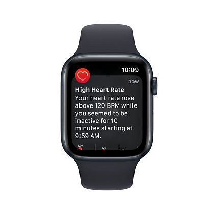 картинка Apple Watch SE 2022, 44 мм, цвета корпуса темная ночь, ремешок цвета темная ночь, размер S/M от маркетплейса TEMA.shop 4