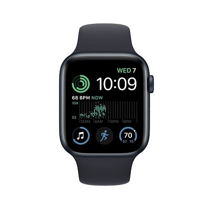 картинка Apple Watch SE 2022, 44 мм, цвета корпуса темная ночь, ремешок цвета темная ночь, размер S/M от маркетплейса TEMA.shop 2
