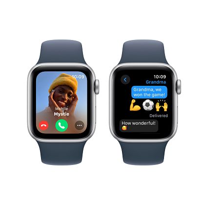 картинка Apple Watch SE 2023, 40 мм, цвет корпуса серебристый, ремешок серебристого цвета, размер M/L от маркетплейса TEMA.shop 6