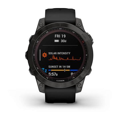 картинка Garmin Fenix 7 Sapphire Solar, 47 мм, цвет корпуса черный с черным ремешком от маркетплейса TEMA.shop 2