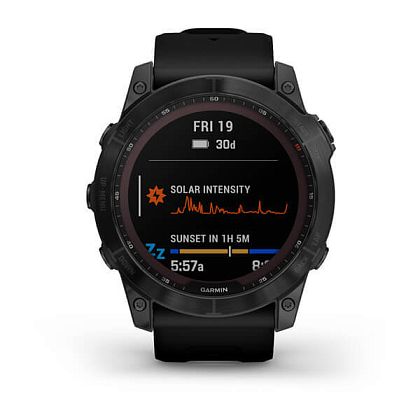 картинка Garmin Fenix 7X Sapphire Solar, 51 мм, цвет корпуса черный, ремешок черного цвета от маркетплейса TEMA.shop 2