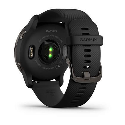 картинка Garmin Venu 2, 45 мм, корпус и ремешок черного цвета черного цвета, серый безель от маркетплейса TEMA.shop 4