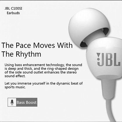 картинка JBL C100SI In-Ear Headphones, черный от маркетплейса TEMA.shop 8